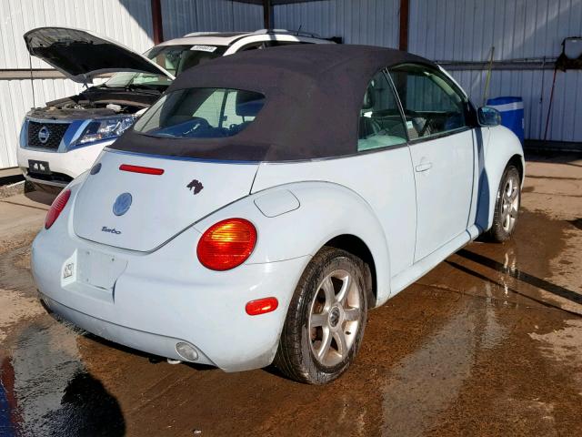 3VWCD31Y85M313189 - 2005 VOLKSWAGEN NEW BEETLE BLUE photo 4