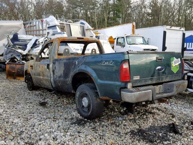 1FTWF31R88ED13450 - 2008 FORD F350 SRW S GREEN photo 3