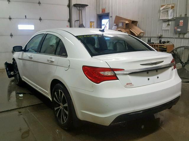 1C3CCBHG2CN116698 - 2012 CHRYSLER 200 S WHITE photo 3