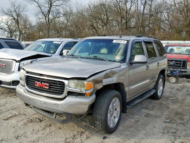 1GKEK13Z12J279671 - 2002 GMC YUKON BEIGE photo 2