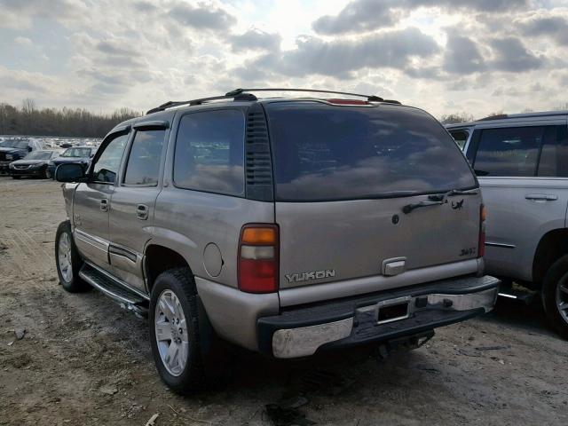 1GKEK13Z12J279671 - 2002 GMC YUKON BEIGE photo 3