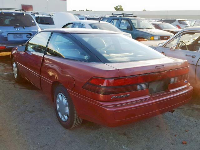 1ZVPT20C2N5202096 - 1992 FORD PROBE GL RED photo 3