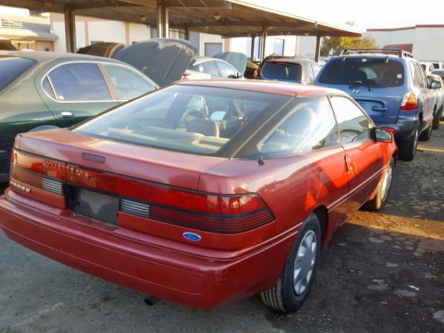 1ZVPT20C2N5202096 - 1992 FORD PROBE GL RED photo 4