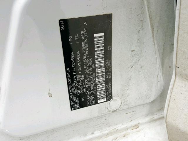 JTLZE4FE7EJ061189 - 2014 TOYOTA SCION XB Ақ фото 10