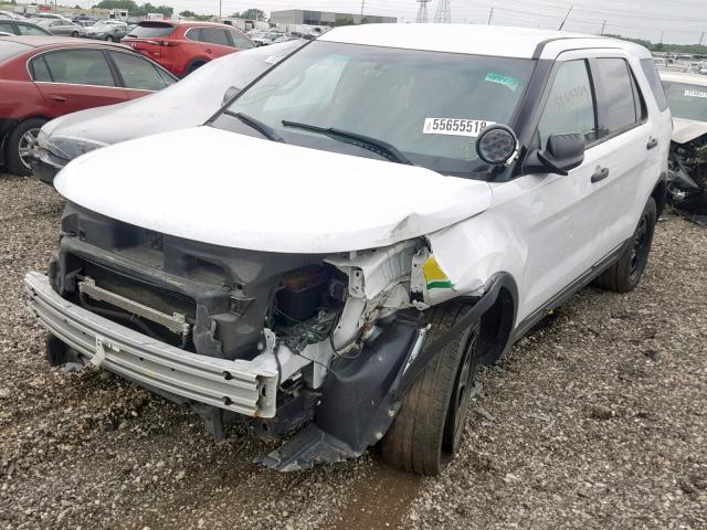 1FM5K8ARXEGB96390 - 2014 FORD EXPLORER P WHITE photo 2