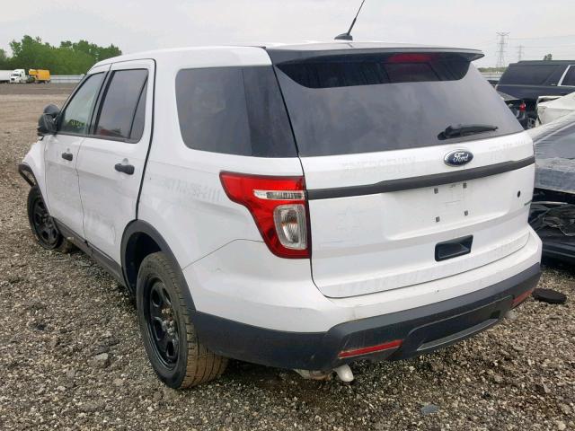 1FM5K8ARXEGB96390 - 2014 FORD EXPLORER P WHITE photo 3