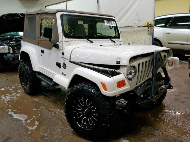 1J4FA59S61P314649 - 2001 JEEP WRANGLER / WHITE photo 1