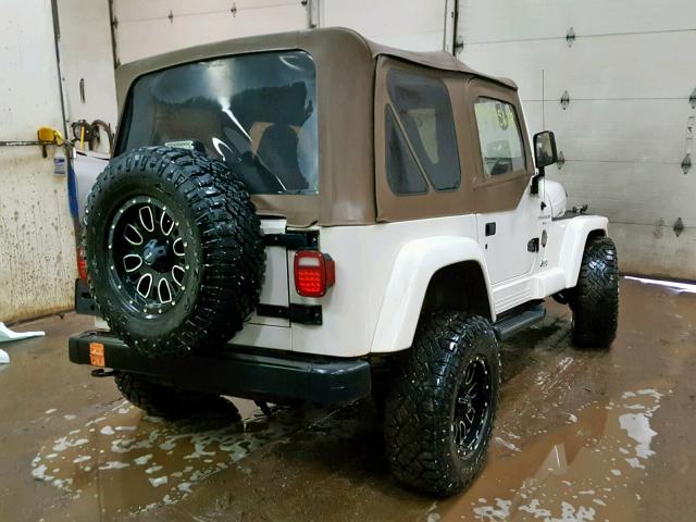 1J4FA59S61P314649 - 2001 JEEP WRANGLER / WHITE photo 4