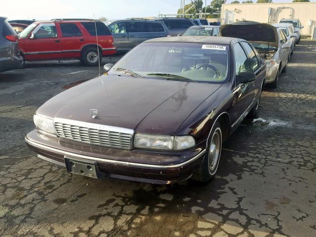 1G1BL52W4TR165184 - 1996 CHEVROLET CAPRICE CL MAROON photo 2