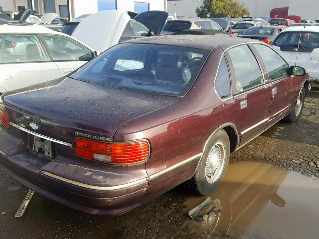 1G1BL52W4TR165184 - 1996 CHEVROLET CAPRICE CL MAROON photo 4