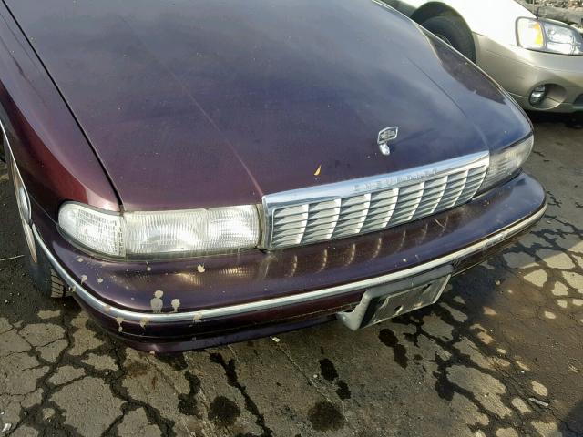 1G1BL52W4TR165184 - 1996 CHEVROLET CAPRICE CL MAROON photo 9