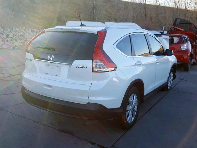 5J6RM4H75CL076718 - 2012 HONDA CR-V EXL WHITE photo 4