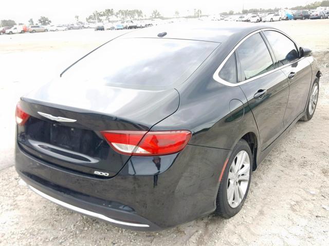 1C3CCCAB1FN591624 - 2015 CHRYSLER 200 LIMITE BLACK photo 4