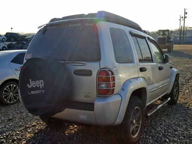 1J4GL38KX3W537662 - 2003 JEEP LIBERTY RE SILVER photo 4