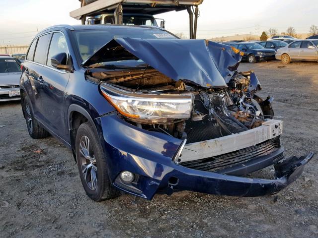 5TDJKRFH0GS233707 - 2016 TOYOTA HIGHLANDER ლურჯი ფოტო 1