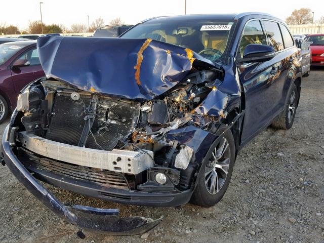 5TDJKRFH0GS233707 - 2016 TOYOTA HIGHLANDER ლურჯი ფოტო 2
