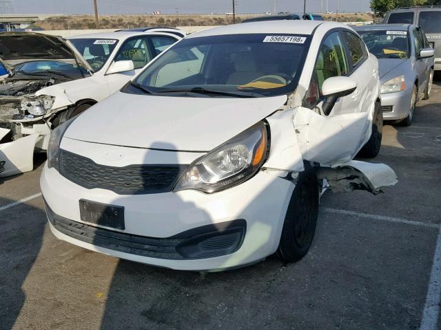 KNADM4A30C6091002 - 2012 KIA RIO LX WHITE photo 2