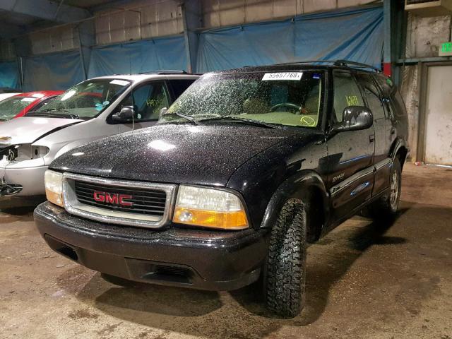 1GKDT13W9W2953421 - 1998 GMC ENVOY BLACK photo 2