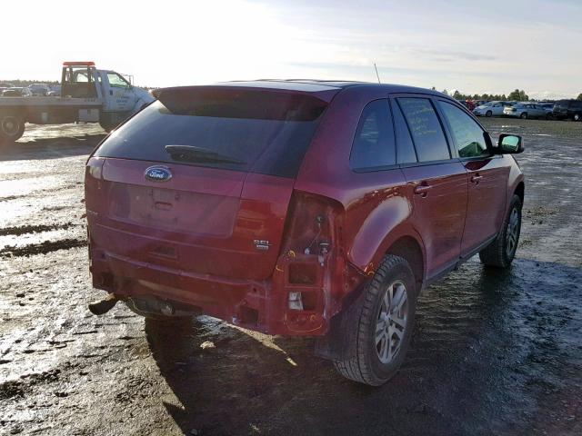 2FMDK48C48BA69734 - 2008 FORD EDGE SEL RED photo 4