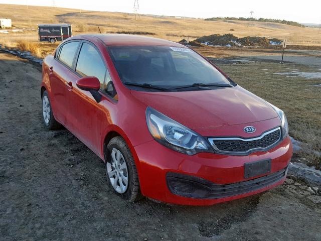 KNADN4A33C6073106 - 2012 KIA RIO EX RED photo 1