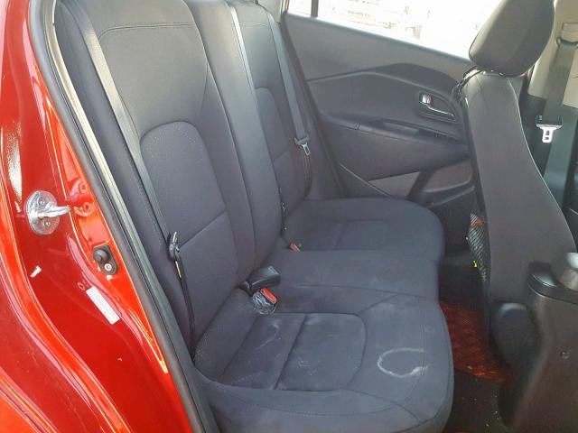 KNADN4A33C6073106 - 2012 KIA RIO EX RED photo 6