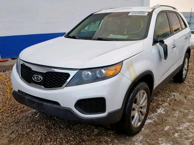 5XYKT4A29BG059648 - 2011 KIA SORENTO BA WHITE photo 2