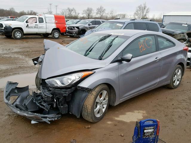 KMHDH6AE6DU008881 - 2013 HYUNDAI ELANTRA CO SILVER photo 2