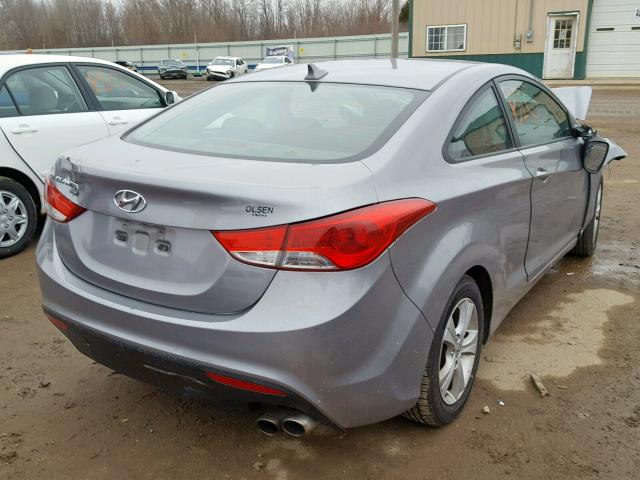 KMHDH6AE6DU008881 - 2013 HYUNDAI ELANTRA CO SILVER photo 4