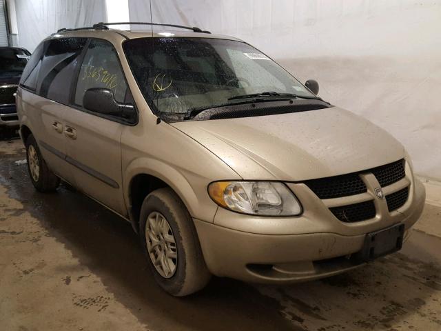 1B4GP45302B667675 - 2002 DODGE CARAVAN SP TAN photo 9