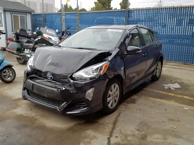 JTDKDTB39H1596009 - 2017 TOYOTA PRIUS C BLACK photo 2