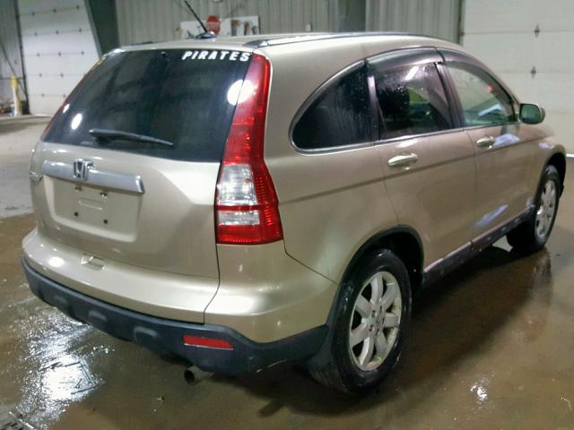 JHLRE48707C099559 - 2007 HONDA CR-V EXL GOLD photo 4