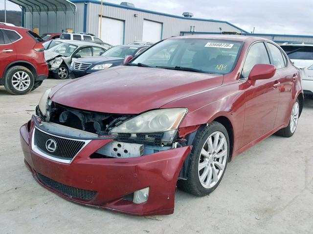 JTHCK262965002108 - 2006 LEXUS IS 250 RED photo 2