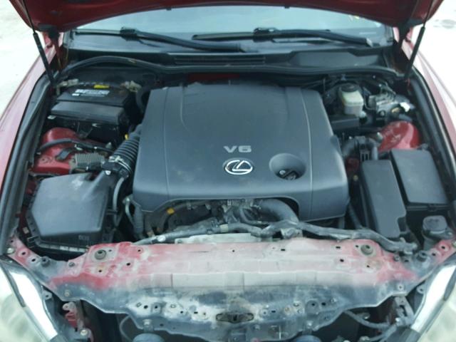 JTHCK262965002108 - 2006 LEXUS IS 250 RED photo 7