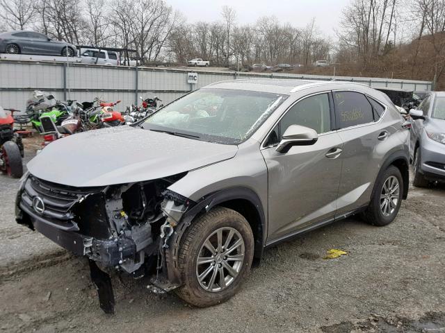 JTJBARBZ2H2121647 - 2017 LEXUS NX 200T SILVER photo 2