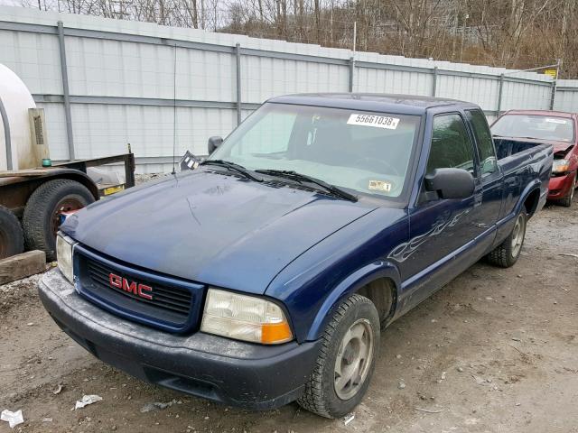 1GTCS1948X8502947 - 1999 GMC SONOMA BLUE photo 2