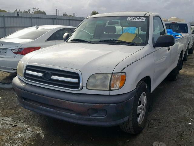 5TBJN32162S298334 - 2002 TOYOTA TUNDRA WHITE photo 2