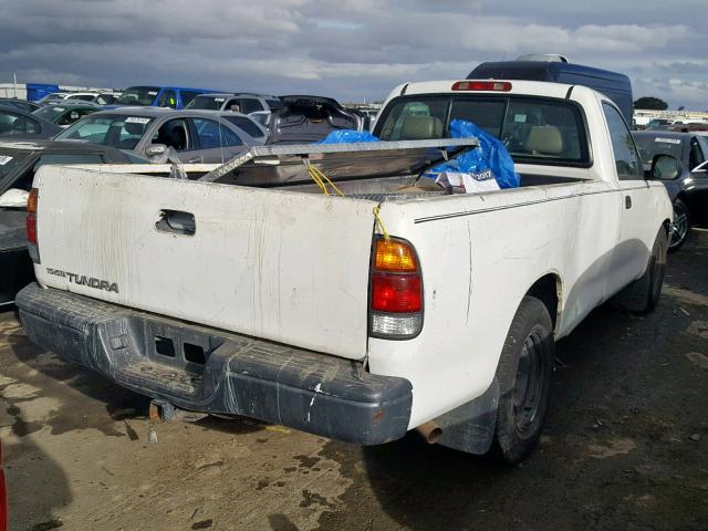 5TBJN32162S298334 - 2002 TOYOTA TUNDRA WHITE photo 4