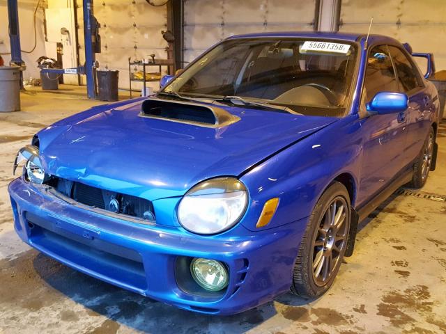 JF1GD29622H522676 - 2002 SUBARU IMPREZA WR BLUE photo 2