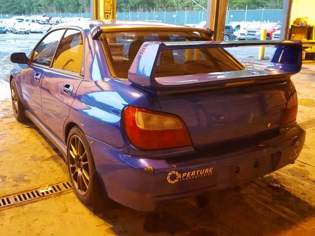 JF1GD29622H522676 - 2002 SUBARU IMPREZA WR BLUE photo 3