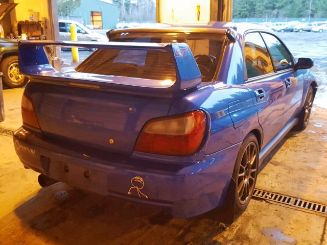 JF1GD29622H522676 - 2002 SUBARU IMPREZA WR BLUE photo 4