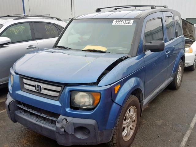 5J6YH18777L012491 - 2007 HONDA ELEMENT EX BLUE photo 2