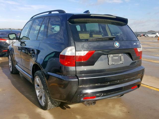 WBXPC9C4XAWJ33181 - 2010 BMW X3 XDRIVE3 BLACK photo 3