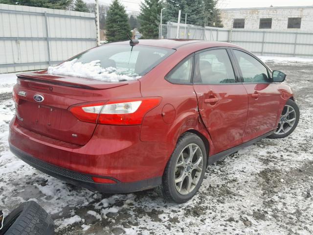 1FADP3F22EL279342 - 2014 FORD FOCUS SE RED photo 4