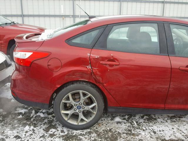 1FADP3F22EL279342 - 2014 FORD FOCUS SE RED photo 9