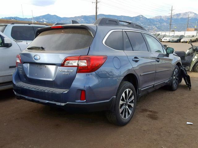 4S4BSENC2G3280723 - 2016 SUBARU OUTBACK 3. BLUE photo 4