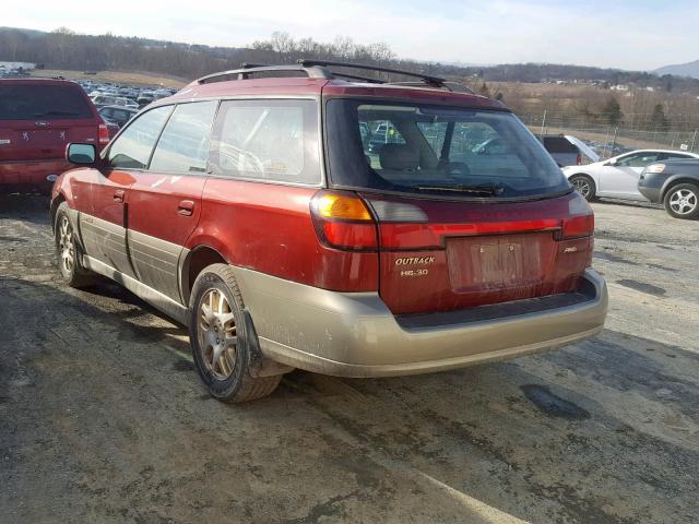 4S3BH896637620385 - 2003 SUBARU LEGACY OUT MAROON photo 3