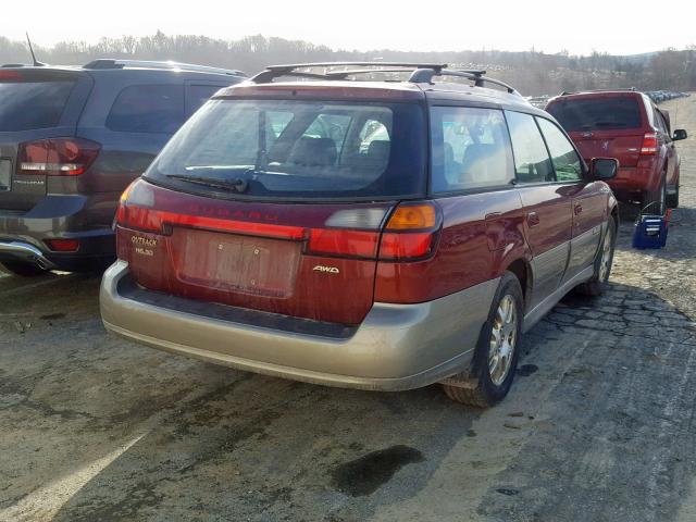 4S3BH896637620385 - 2003 SUBARU LEGACY OUT MAROON photo 4