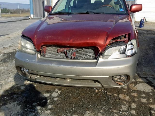 4S3BH896637620385 - 2003 SUBARU LEGACY OUT MAROON photo 9