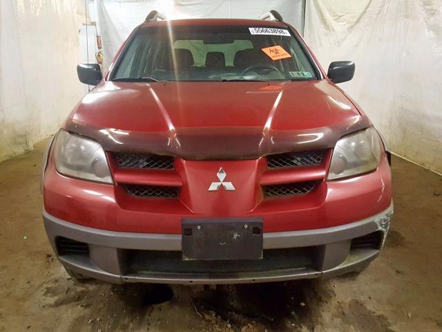 JA4LZ31G23U121264 - 2003 MITSUBISHI OUTLANDER BURGUNDY photo 9