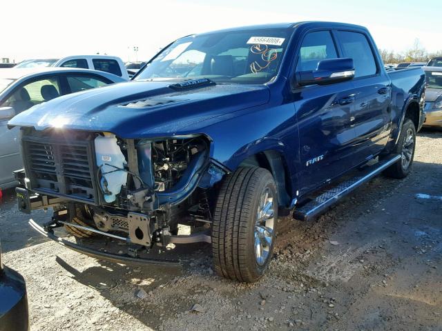 1C6RREJT7KN628847 - 2019 RAM 1500 LARAM BLUE photo 2